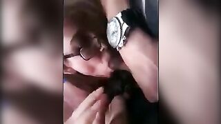 Redhead GF Sucks BJ in Car for Homemade Porn