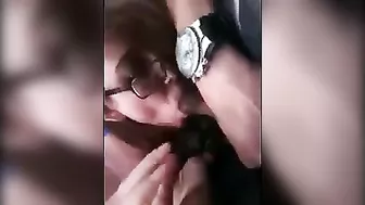 Redhead GF Sucks BJ in Car for Homemade Porn