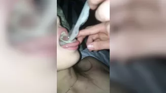Homemade Swallowing - Amateur College Girlfriend Cums Eating