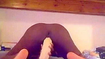 Homemade Ebony Sex with Massive Dildos & Masturbation