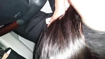 Homemade Asian Slut Sucks White Driver in Public Blowjob