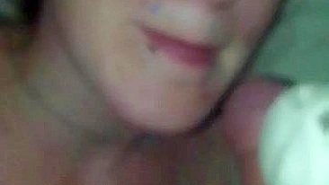 Homemade MILF Blowjob with Cum Facial and Sex Toys