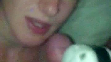 Homemade MILF Blowjob with Cum Facial and Sex Toys