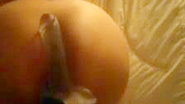 Homemade Porn Video - Amateur MILF Fucked Hard by Husband with Cucumber and Dildo