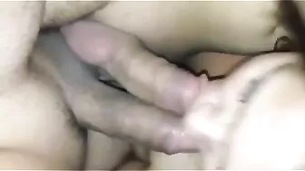 Homemade Threesome with Blowjobs and Sucking