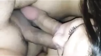 Homemade Threesome with Blowjobs and Sucking
