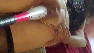 Married MILF Fucks with Huge Dildos in Homemade Amateur Sex