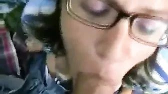 Homemade Blowjob with Big Facial Ending in Public Park