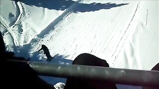 Homemade Blowjob on Ski Lift with Cum in Mouth - Amateur Porn