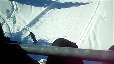 Homemade Blowjob on Ski Lift with Cum in Mouth - Amateur Porn