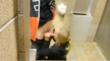 Homemade Porn Video with Busty Teens in Public Bathroom