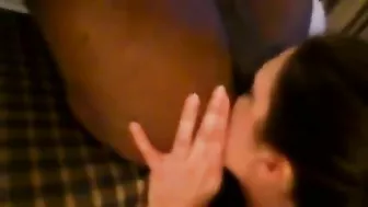 Submissive White GF Licks BBC in Homemade Amateur Rim Job