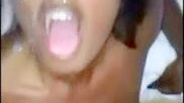 Homemade Indian Girl Cum Covered by White Cock in Messy Facial