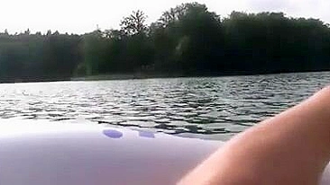 German Girlfriend Homemade Outdoor River Sex with Cum Swallowed