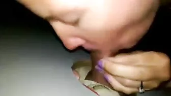 Homemade Swingers' Cum Swap - Wife Gets Gloryhole BJ from Hubby Filming