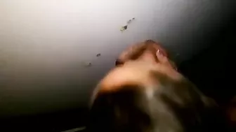 Homemade Swingers' Cum Swap - Wife Gets Gloryhole BJ from Hubby Filming