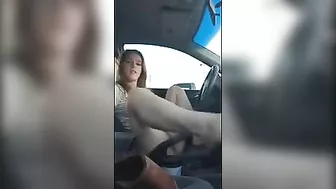 Homemade Blonde Amateur Masturbates with Dildo in Public Sex Toy Fun