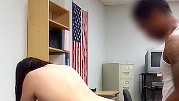 Asian Amateur Gets Banged by Big Black Cock in Homemade Office Sex