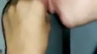 Homemade Gloryhole Cumswap with Hubby BJ & Wife Blowjob