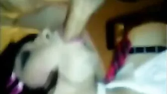 Homemade Threesome with Crossdressing Latina and Two Guys Homemade Threesome with Crossdressing Latina and Two Guys