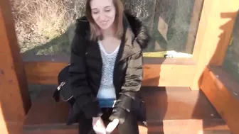 Homemade German Public Bus Stop Anal & Facial Amateur Sex