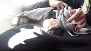 Mile High Club Blowjob - Amateur Blonde Sucks in Public