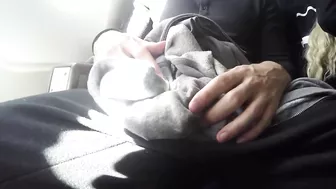 Mile High Club Blowjob - Amateur Blonde Sucks in Public