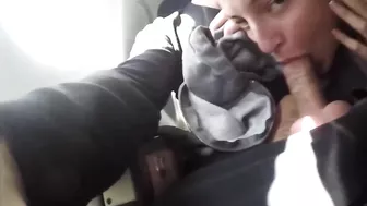 Mile High Club Blowjob - Amateur Blonde Sucks in Public Mile High Club Blowjob - Amateur Blonde Sucks in Public