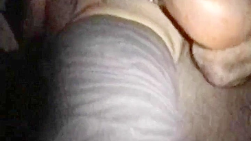 Homemade Bisexual Threesome with Bear Hubby and Wife Enjoys Cock