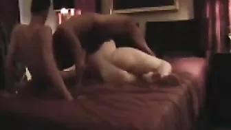 Homemade MILF Threesome with Anal Creampie & Cuckold Hubby