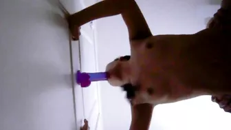 Amateur Asian Girlfriend Homemade Threesome with Dildos, Moaning Skinny Small Tits