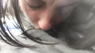 Homemade Blowjob in Public with Girlfriend