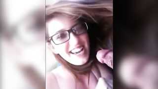 Homemade Car Blowjob with Cum Swallowed by Amateur Girlfriend