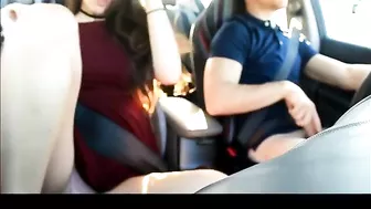 Homemade Blowjob on the Road to Cali Beach with Brunette GF