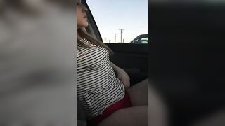 Blonde Exhibitionist Masturbates in Public with Fingers & Panties