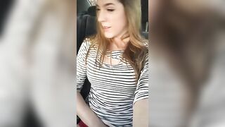 Blonde Exhibitionist Masturbates in Public with Fingers & Panties