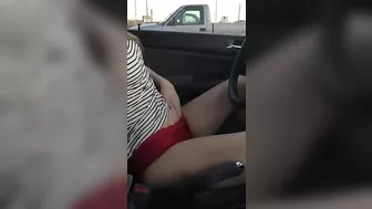 Blonde Exhibitionist Masturbates in Public with Fingers & Panties