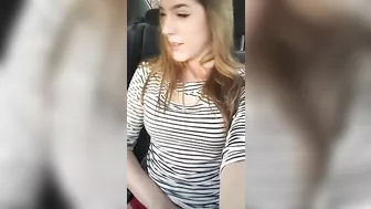 Blonde Exhibitionist Masturbates in Public with Fingers & Panties