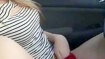 Blonde Exhibitionist Masturbates in Public with Fingers & Panties
