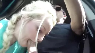 Homemade Blowjob Cum Swallow by Blonde GF with Braids