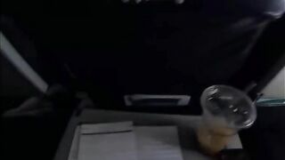 Homemade Blowjob on Airplane with Blonde Girlfriend