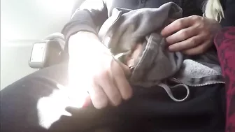 Homemade Blowjob on Airplane with Blonde Girlfriend