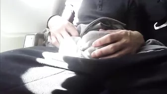 Homemade Blowjob on Airplane with Blonde Girlfriend