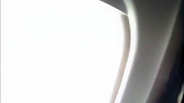 Homemade Blowjob on Airplane with Blonde Girlfriend