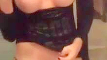Homemade Bisexual Shemale Tranny Masturbation with Big Boobs and Big Tits
