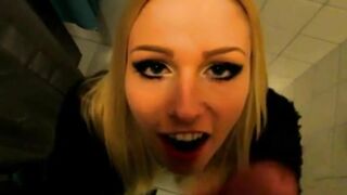 Homemade Blowjob by Hot German Blonde Girlfriend