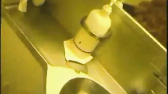 Mile High Club - Homemade Sex with MILF Wife in Public Bathroom