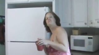 Homemade MILF Roleplay with Cum in Mouth