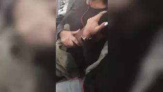 Homemade Finger Fun with Amateur Ebony Girl on Airplane