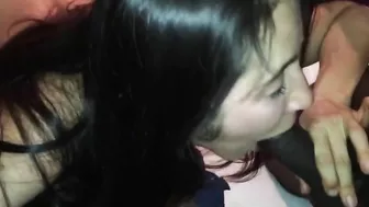 Homemade Sex with Slut Wife & Hubby Double Blowjob by BBC